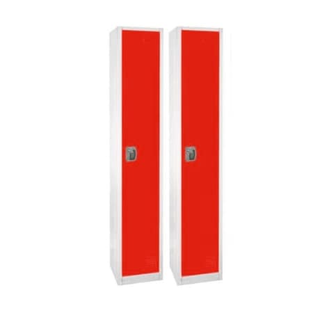 Adiroffice 12 in W, 12 in D, 72 in H, Steel ADI629-201-RED-2PK